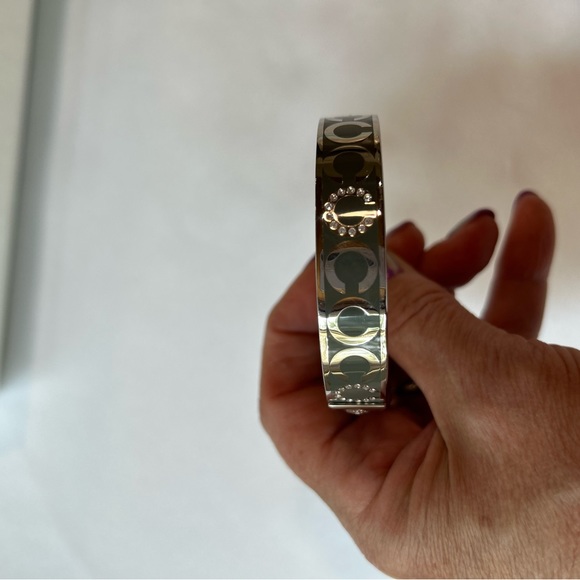 Authentic COACH bangle bracelet with gray C’s and some bling on C’s used… - Picture 10 of 11